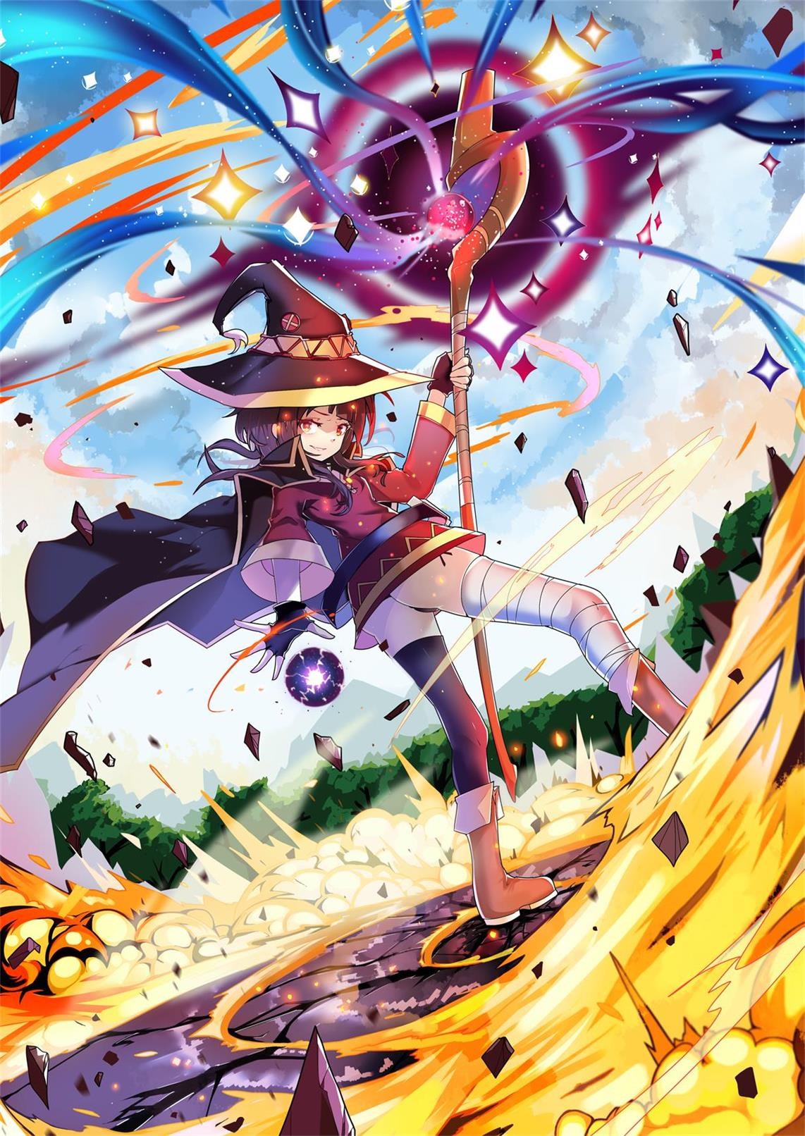 Я мегумин из алых мазоку. Уиз konosuba. Ухмыляющийся казума. Покорение исекаев мир 1 коносуба. Мегумин коносуба.